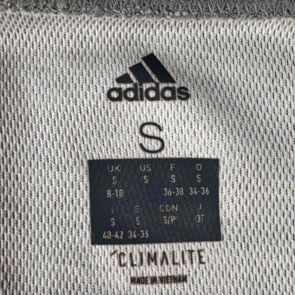 Adidas Women's T-Shirt Small Climalite Crew Neck Pullover Two-Tone Grey - Picture 4 of 8